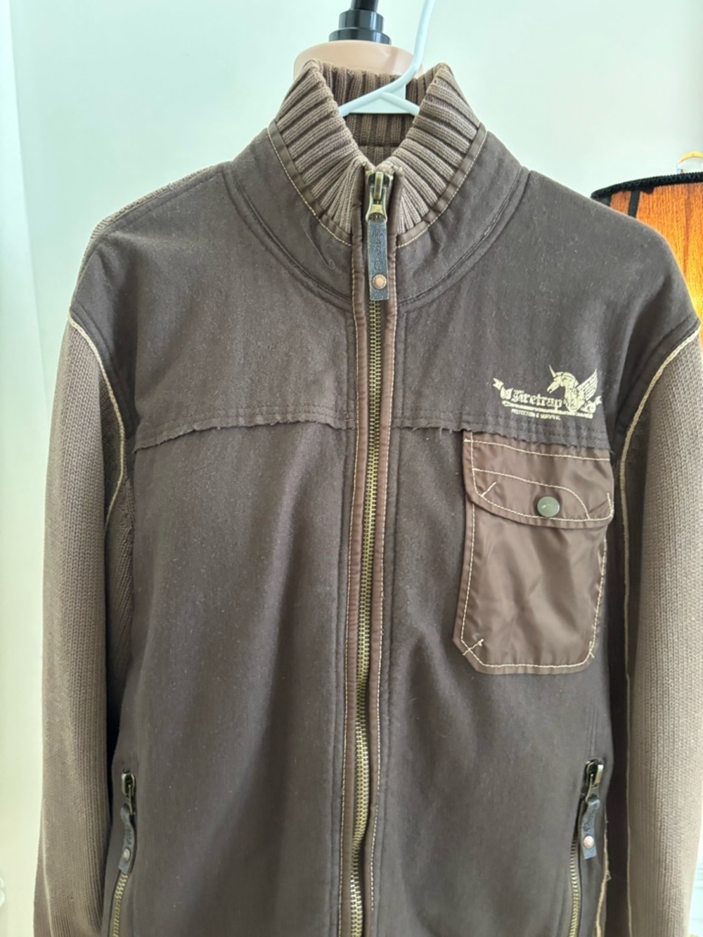 Men's Brown Zip-Up Sweater Jacket - Unbranded - Picture 3 of 13
